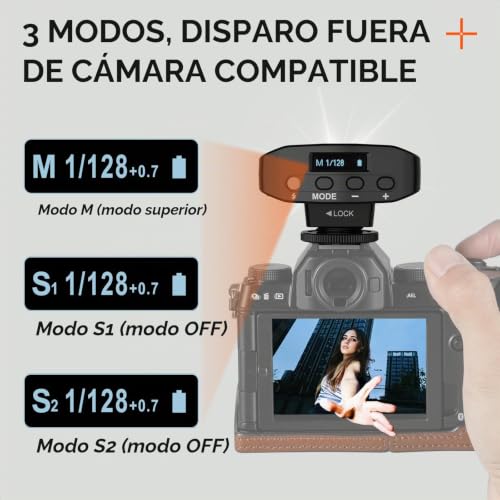 Flash TARION Speedlite Mini GN13 negro SL01 con modos ópticos S1 S2 para cámaras 3