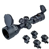 Eagle Eye Hunting Rifle Scopes Etched Glass Mil Dot Rifle Scope 3-9x42 AOEG R/G Turrets with Lock and Reset Compact Scope with 2 Kinds of Mounts