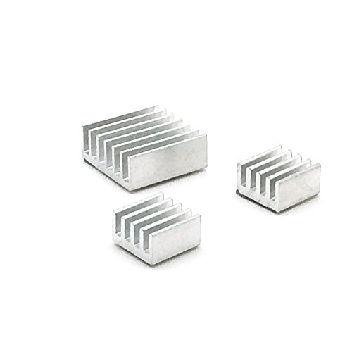 AptoFun 3 piezas Disipador de calor, radiatore dissipatore di calore para Raspberry Pi 3, Pi 2, Pi Modello B +