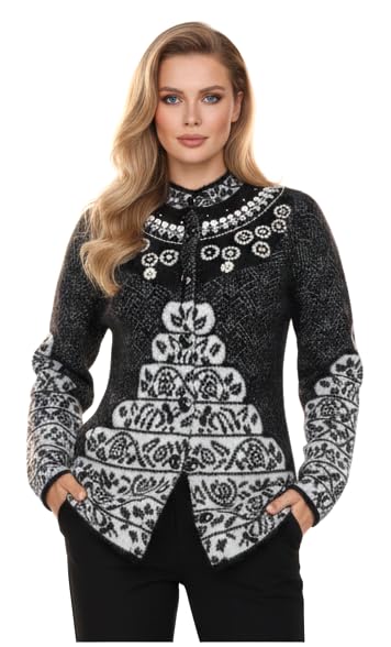 Women’s Knitted Cardigan with Floral Embroidery | Stylish Soft Casual Full Sleeve Winter Wear Warm Cardigan for Women's-picture-29
