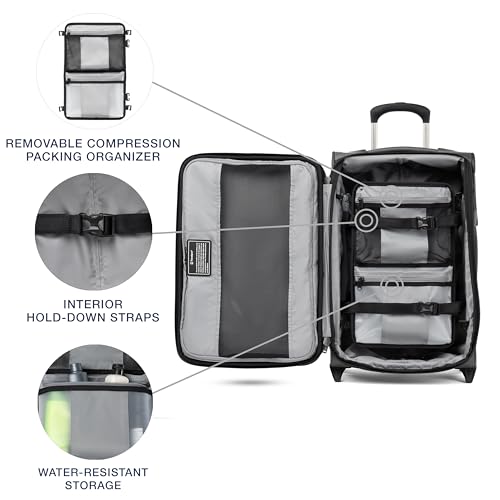 Image of Travelpro Crew Classic Softside Carry-On Luggage, Grey, 22-Inch | Lightweight & Expandable 2-Wheel Upright Rollaboard With Multiple Pockets & Organization, Men & Women