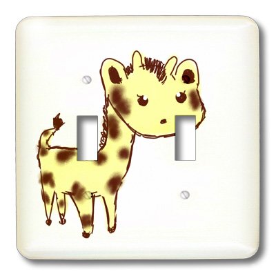 Interrupteur à baïonnette enfant motif animaux girafe multicolore - 3