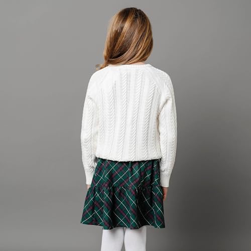 Image of Hope & Henry Girls Cable Front Pullover Sweater
