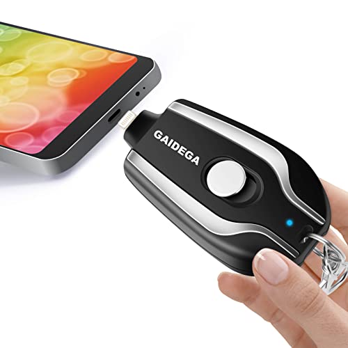 Gaidega Mini Emergency Power Pod, 100% Full Capacity Keychain Portable Charger For Iphone, Power Emergency Pod Fast Charging Power Bank Battery Pack For Iphone, Ipad, Airpods #TOP12