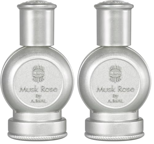 Image of AJMAL Unisex Musk Rose Concentrated Alcohol Free Floral Liquid Perfume, 12ml (Pack of 2)