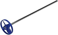 Warner 2" Plastic Paint Mixer for 1-Gallon Buckets - 9-1/2" Steel Shaft, Fits 3/8" Drills, Heavy-Duty Model 447, Blue