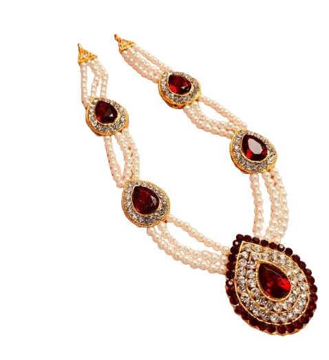 Krishnsakhi Pearls and Stones Idol Long Haar Set for God Idols Decoration | Idol Height 8-12 inches (B0CPC13XRH) Amazon Price History, Amazon Price Tracker