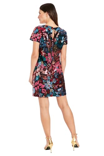London Times Women's Sequin T-Shirt Dress3