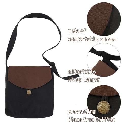 FURPHI Medieval Shoulder Bag Renaissance Canvas Satchel Bag Pilgrim Pouch for Men Women2