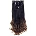 3-5 Days Delivery 7Pcs 16 Clips 24 inch Wavy Curly Full Head Clip in on Double Weft Hair Extensions
