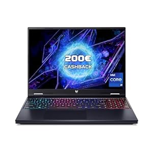 Acer Predator Helios Neo 16 (PHN16-72-93HB) Gaming Laptop | 16″ WQXGA IPS 240Hz Display | Intel Core i9-14900HX | 32 GB RAM | 1 TB SSD | NVIDIA GeForce RTX 4070 | Windows 11 | QWERTZ Layout | schwarz