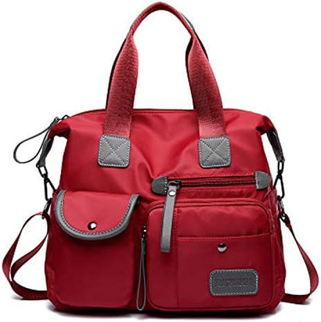 Nylon Multifunctional Mummy Diaper Bags (Red)