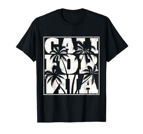 Cool California Good Vibes Tee shirt, Los Angeles California Maglietta