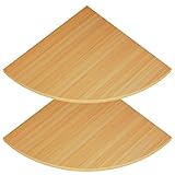 2個セットコーナーシェルフ ウォールシェルフ コーナーラック木製壁棚 三角 コーナー用 壁掛けラック スタイリッシュで美しい 木製 扇形シェルフ簡単組立 壁に付けられる棚 壁収納 家具収納 飾り棚 書斎 装着簡単