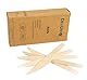 DeliUniq® Einwegbesteck, 100 Holzmesser- umweltfreundliches nachhaltiges Besteck aus Birkenholz, Biologisch abbaubar, lebensmittelecht, Länge 165mm