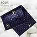 MANSPHIL Blue Dots Pocket Squares for Men, 100% Silk Suit Handkerchiefs for Formal Tuxedo Wedding Event Prom