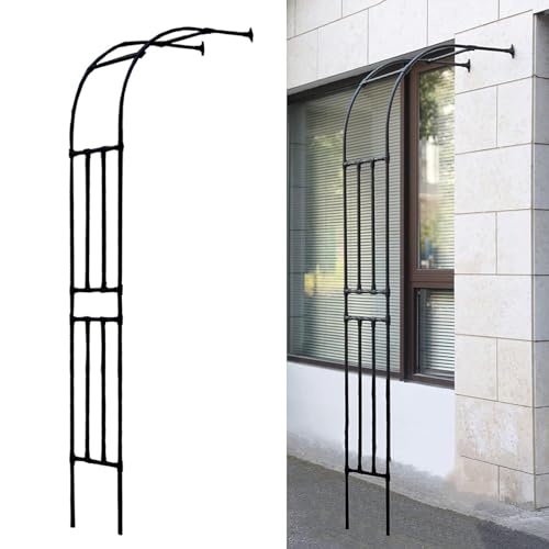 Tonnelle ronde de jardin de largeur 180 cm treillis en acier extérieur - 6