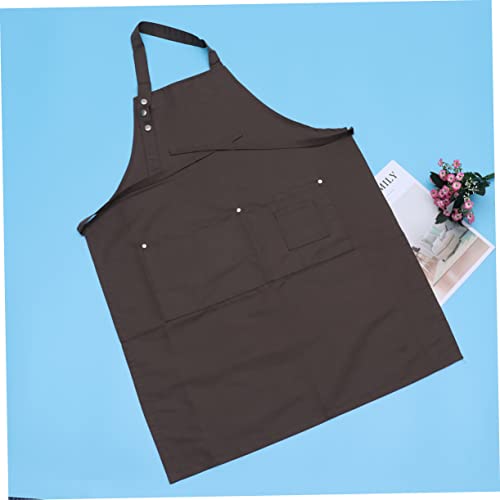 Gogogmee 1pc Sleeveless Apron Hair Color Capes Canvas Work Apron Colouring Apron Hairdressing Waterproof Apron Black Apron Bulk Apron for Kitchen Oil Cape Aprons Working Apron Coffee