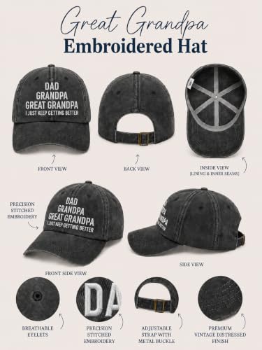 Image of Philysonic Great Grandpa Hat-Grandpa Baseball Cap Great Grandpa Gifts