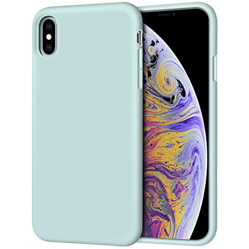 Anuck for iPhone Xs Max Case, Soft Silicone Gel Rubber Bumper Case Anti-Scratch Microfiber Lining Hard Shell Shockproof Full-Body Protective Case Cover for iPhone Xs Max 6.5