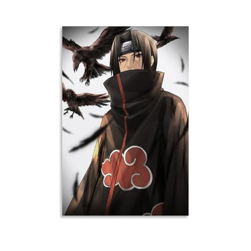 LIDIANWE Itachi UchihaCreativity Into Simple Design - Lienzo decorativo para jóvenes (30 x 45 cm), diseño de película de animación, póster decorativo para el hogar, estilo 25
