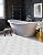 Simple Tile - Marble Mosaic Tile for Kitchen Backsplash, Bath Bathroom Floor, Etc, River Rock Collection", Mixed Rounds, 12"X12"X3/8", Tumbled (Sample Swatch, MM 9505-Carrara White)