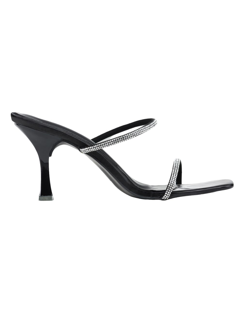 sneak-a-peek Rhinestone Embellished Black Stiletto Heels, 3.5 Inch Heel Height (B0DDJH9L4B) Amazon Price History, Amazon Price Tracker