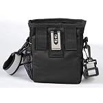 Mobile Dog Gear Dog Walking Fanny Pack (6″x7″, Black) – Dog Training Treat Pouch with Poop Bag Dispenser & Bags, 2 Reflective Wrist Straps, Adjustable Shoulder Strap, Flashlight, Water Bottle Pocket