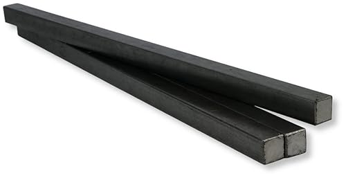 Barra de acero cuadrada de 34 x 34 x 12 pulgadas, barra de acero estirada en frío, tamaño insuficiente (paquete de 2) - Llave de precisión, acabado