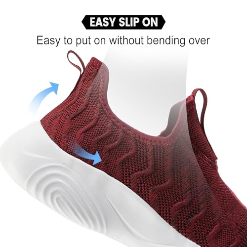Image of MRIP Mens Slip On Walking Shoes Lightweight Comfortable Gym Workout Running Shoes Mesh Breathable Cushion Fashion Tennis Athletic Casual Sneakers