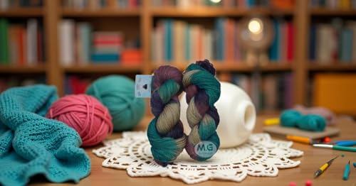 Image of M.G ENTERPRISE Glow Knitting Yarn Wool, Teal Mix 200 GMS Woolen Crochet Yarn Thread. Best Used with Knitting Needles, Crochet Needles-AL Art-CJJ