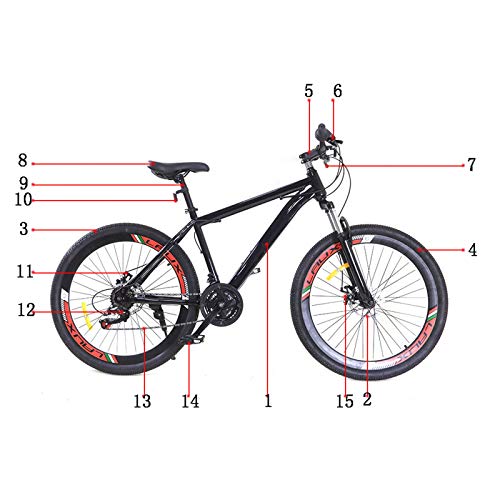 TIXBYGO Fahrrad Mountainbike 26 Zoll Bicycle, 21 Gang-Schaltung Vollfederung Fahrräder, BMX Fahrrad Damen Fahrrad Herren Bike geeignet ab 160 cm für Erwachsene, Tragfähigkeit 150kg – Bild 8