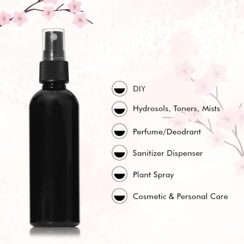 Image of Multipurpose Refillable Fine White Mist Spray Empty Transparent Bottle, 100ml for Beauty & Personal Care, Face Moisturizing, Hair, Plants, Electronic Gadgets, Cleaning (Pack of 3) (Black)
