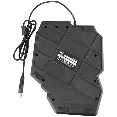 HOMSFOU Clavier Mécanique Gamer Main pour Gaucher Rétroéclairé Rvb Compact Noir, Clavier De Jeu Filaire Performant, Accessoire Gaming Bureau Et Jeu Vidéo pour Joueurs Adultes