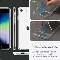 Spigen Ultra Hybrid Hülle Kompatibel mit iPhone SE 2022 5G, iPhone SE 2020, iPhone 8 und iPhone 7 -Crystal Clear – Ansicht 3
