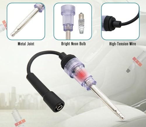 Spark Plug Tester, 4 PCS Spark Tester Tool- Plug Engine Ignition Tester for Automotive, Car, Lawnmower, Small Motor Vehicles Engines - Coil/Armature Diagnostic Detector Tool - Thumbnail 2
