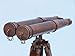 SUGRA ART 62 Inches Floor Standing Admirals Solid Brass Brown Antique Binocular