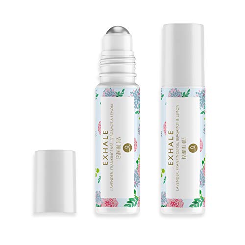 Exhale Rollerball 10 ml - Relajante - Calmante - Yoga- Meditación- Aromaterapia Rollerball - Libre de ansiedad - Ataque de pánico - Relajar la mente - Alivio del estrés Cover