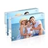 HOUSE DAY Acrylic Picture Frames 3.5×5, 2Pack Magnetic 3.5×5 Picture Frame