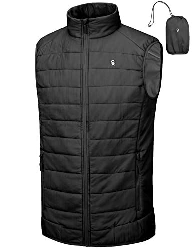 Little Donkey Andy Men’s Lightweight Puffer Vest, Packable Sleeveless Jacket For Hiking Ski Walking Black Xl #TOP6