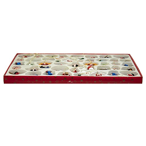 Kurt Adler Petite Treasures Wooden OrnamentMini, Set of 48