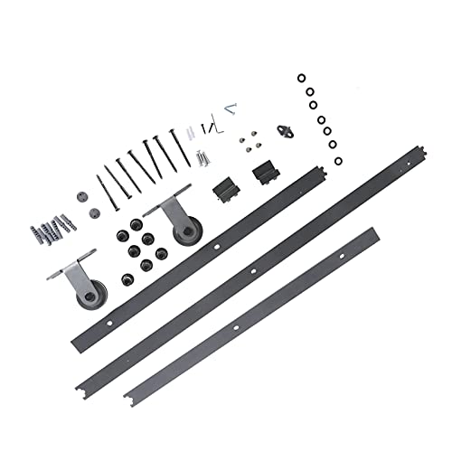 Sliding Door Track Rail, Barn Door Set Fine Workmanship Strong Loadbearing Capacity for Laundry Rooms for Warehouses