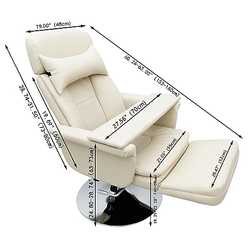 BREVELTION White Facial Beauty Bed Chair Salon Chair Air Pressure Lifting Facial Bed Spa Massage Tattoo Table Adjusted Angle 90-175 Degrees 360 Degree Rotating for Beauty Home Office