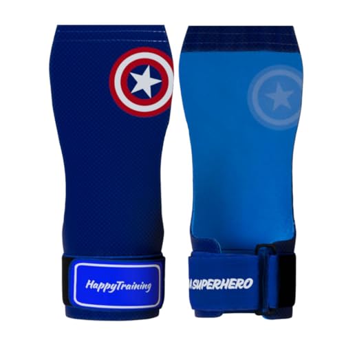 HappyTraining | Calleras para Crossfit, Calleras Mujer, Hombre | Calleras para Crossfit con Magensio | Evita Lesiones y Mejora el Agarre (con Magnesio, X-Large)