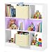 Imagen de Soayone Estanteria Infantil y Juvenil Estanteria Libros Infantil con 2 Cajones de Tela Mueble Organizador Juguetes Multiuso para Habitacion y Salon Estructura Estable 97