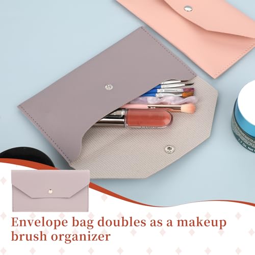 Carteira envelope de 2 peças, carteiras de dinheiro para mulheres, couro PU, envelopes de orçamento