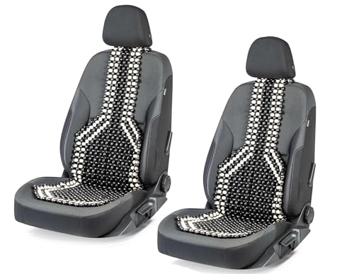 Black Wooden Bead Beaded Massage Comfy Seat Cushion Cover X2 Taxi Truck Camper