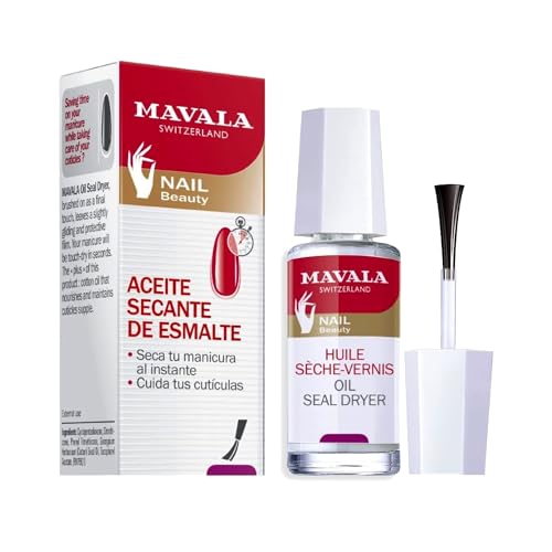 Mavala Aceite Secante de Uñas. Secado Instantáneo de Uñas. con Aceite de Algodón y Vitamina E. Anti-Oxidante - 10 ml