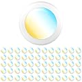 Sunco 60 Pack 5/6 Inch LED Disk Lights, Flush Mount Disc Recessed Ceiling Can Lighting, 1050 LM, Selectable CCT 3000K/4000K/5000K/6000K/6500K, Dimmable, 15W=75W, Damp Rated ETL