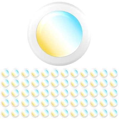 Sunco 60 Pack 5/6 Inch LED Disk Lights, Flush Mount Disc Recessed Ceiling Can Lighting, 1050 LM, Selectable CCT 3000K/4000K/5000K/6000K/6500K, Dimmable, 15W=75W, Damp Rated ETL